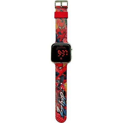 Reloj digital Spider-Man Pantalla LED Rojo Ø 3,5 cm